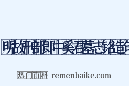 明故刑部郎中奚君墓志铭造句是什么意思的图片